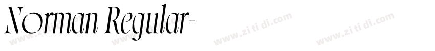 Norman Regular字体转换